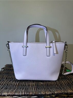 Women's Pale. PinkTote Bag with Chain Strap/